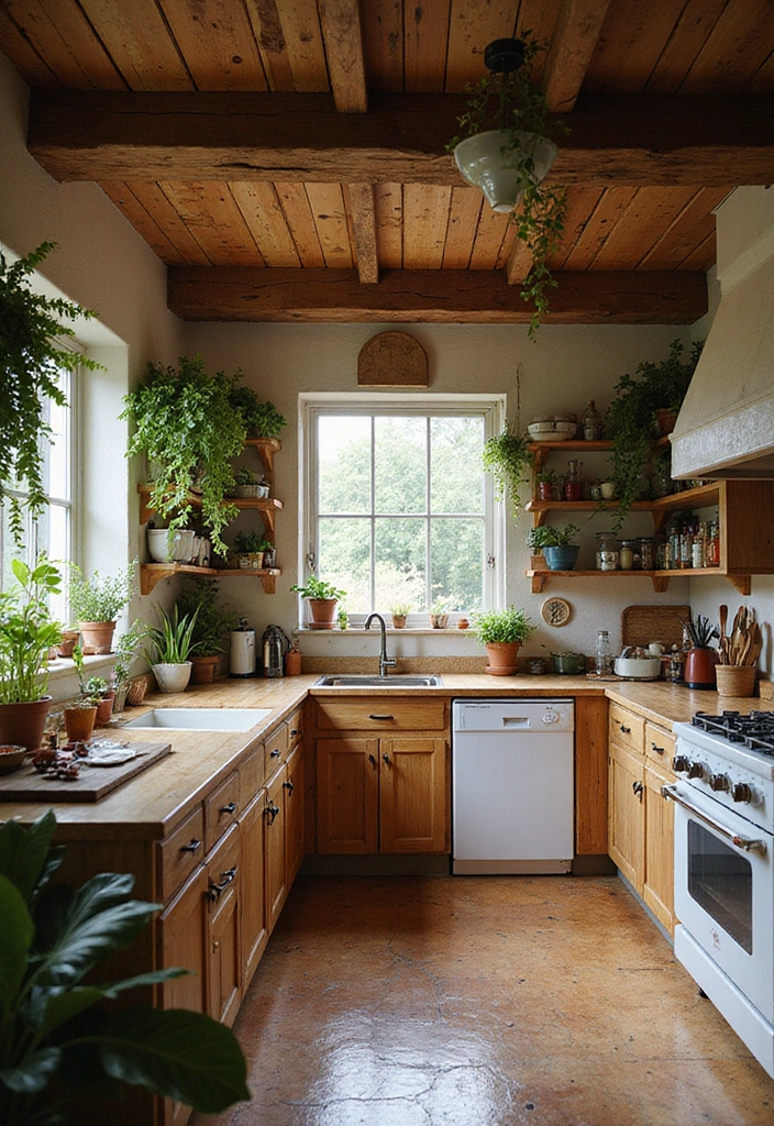 20 Unique Mexican Kitchen Decor Ideas That Will Make You Feel Like You're in Tulum! - 2. Rustic Wooden Beams