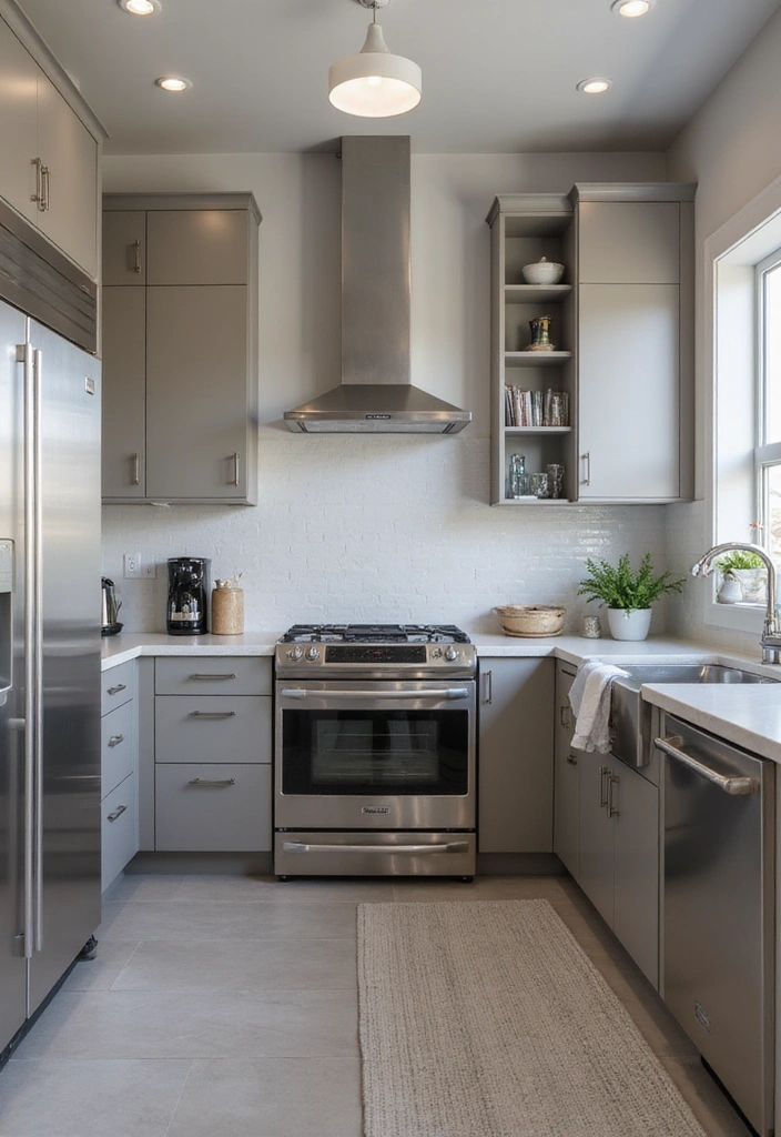 22 Innovative Small Kitchen Layouts That Will Maximize Your Cooking Area! (#11 Is a Must-See!) - 18. Sleek Stainless Steel Finishes