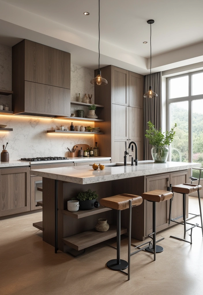 20 Stunning Modern Kitchen Islands That Prove Function Can Be Beautiful! - 8. Multi-Level Islands