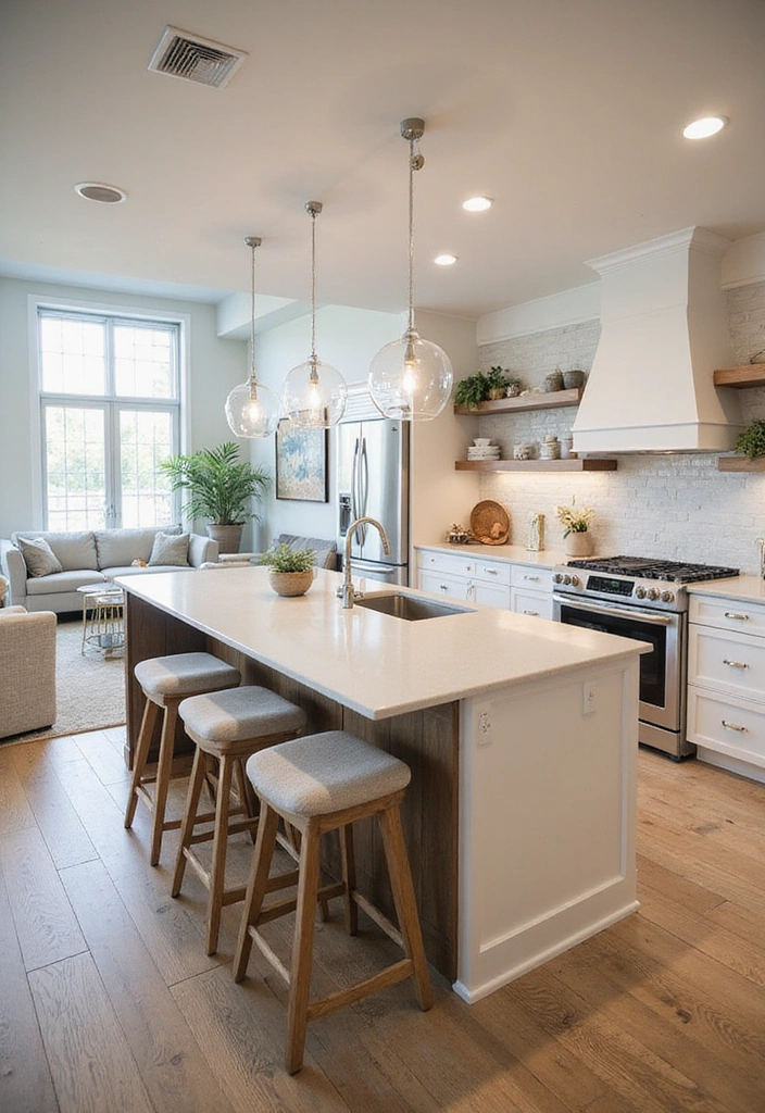 22 Innovative Small Kitchen Layouts That Will Maximize Your Cooking Area! (#11 Is a Must-See!) - 1. The Open Concept Charm