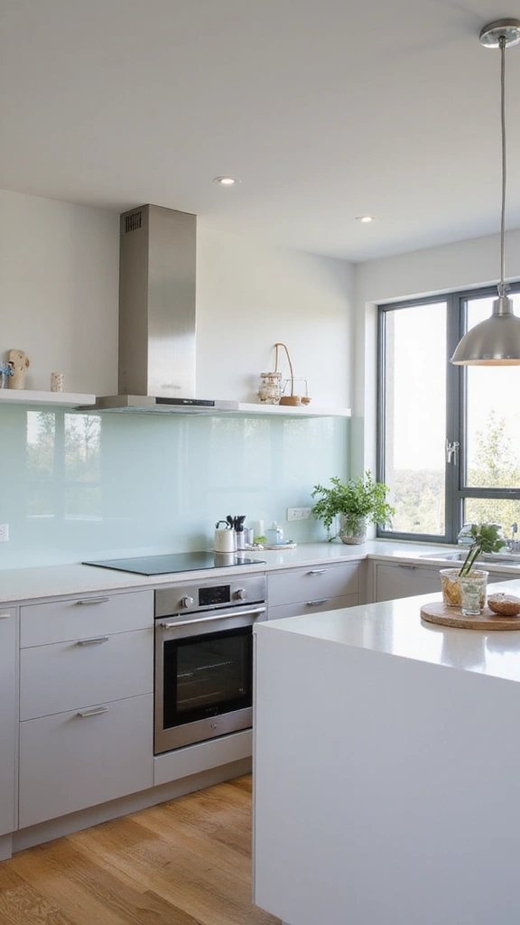 15 Elegant Neutral Kitchen Backsplashes That'll Make You Rethink Your Design! - 7. Sandblasted Glass