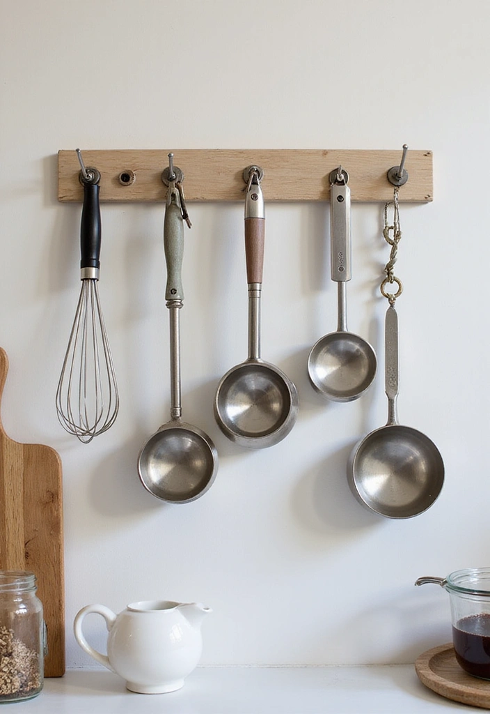 20 Apothecary Aesthetic Kitchen Ideas That'll Transform Your Cooking Space! - 19. Displayed Kitchen Tools