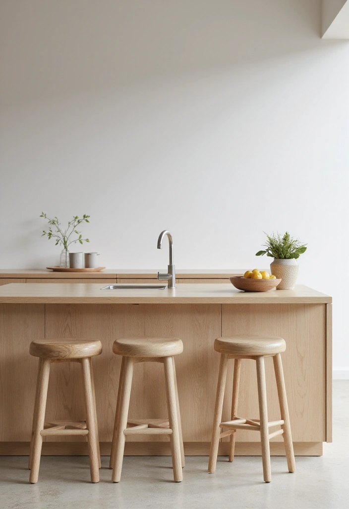 25 Stunning Rustic Farmhouse Kitchen Islands You’ll Wish You Had! - 7. Minimalist Farmhouse Style