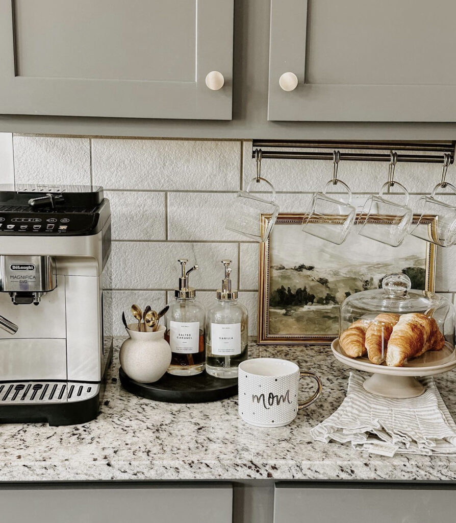 22 Coffee Bar Ideas for Your Kitchen Counter That'll Make Every Sip Feel Special! - Chic and Minimalist Coffee Station
