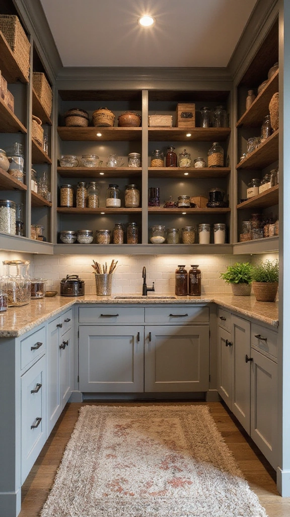 20 Modern Pantry Designs That'll Transform Your Kitchen into a Dream Space! - 2. Walk-in Pantry Wonders