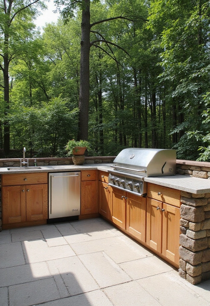 20 Modern Kitchens That Prove Wood Never Goes Out of Style - 19. Wood for Outdoor Kitchens