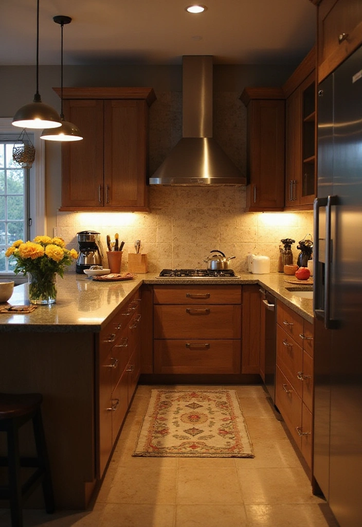 20 Minimal Yet Stunning Modern Kitchen Decor Inspirations - 19. Layered Lighting