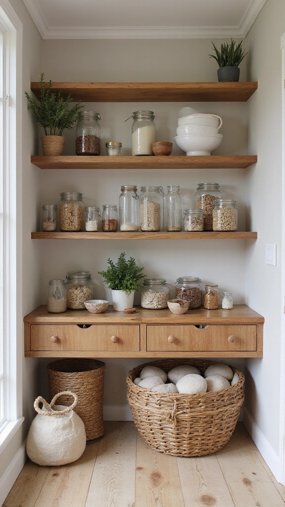 20 Modern Pantry Designs That'll Transform Your Kitchen into a Dream Space! - 16. Eco-Friendly Storage Solutions