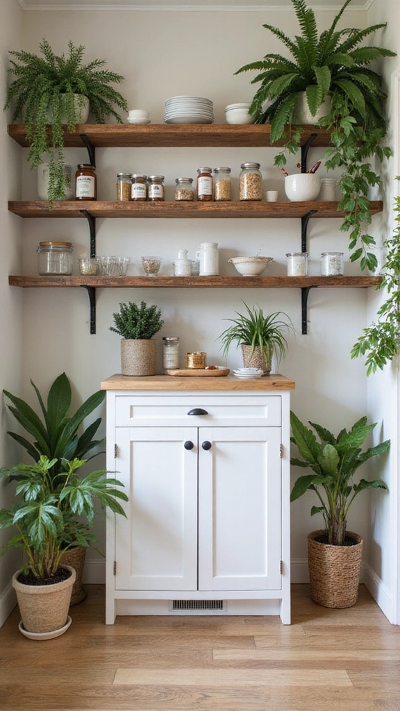 20 Modern Pantry Designs That'll Transform Your Kitchen into a Dream Space! - 13. Biophilic Design Elements