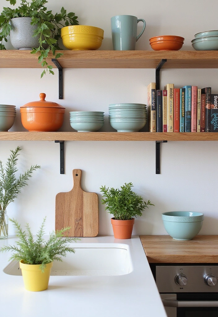 20 Scandinavian Modern Kitchen Ideas That Feel Bright and Airy - 2. Open Shelving Displays