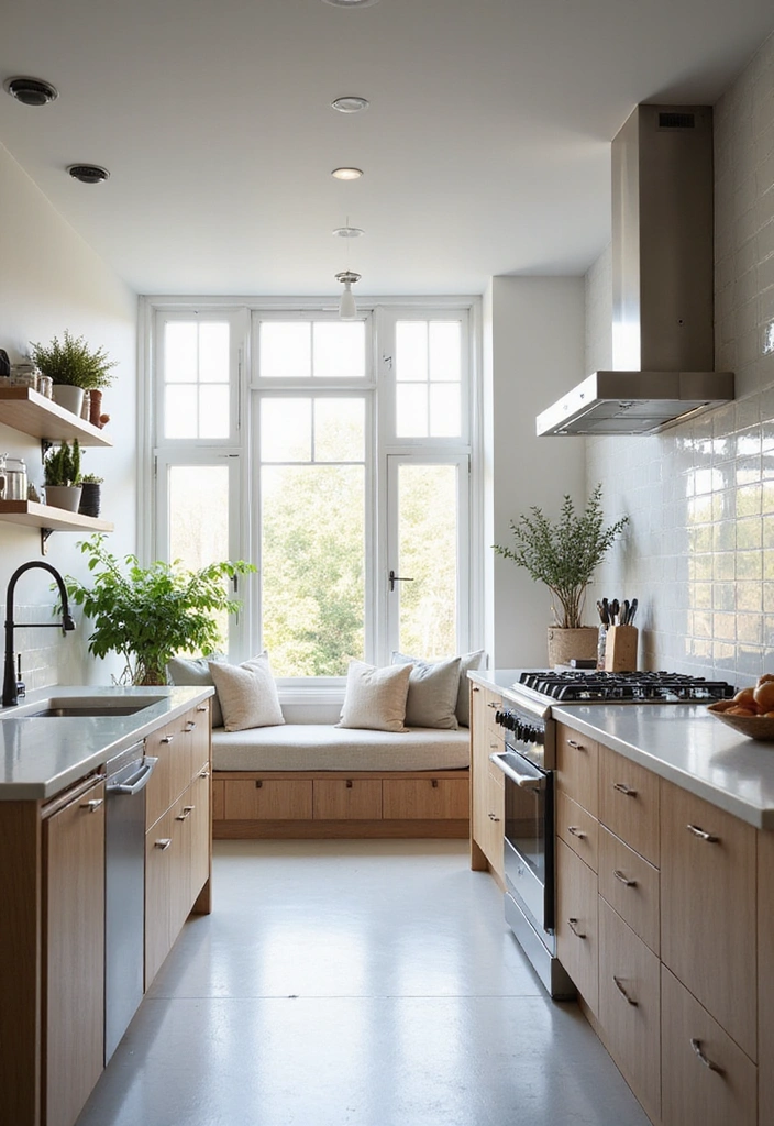 20 Scandinavian Modern Kitchen Ideas That Feel Bright and Airy - 3. Natural Light Maximization