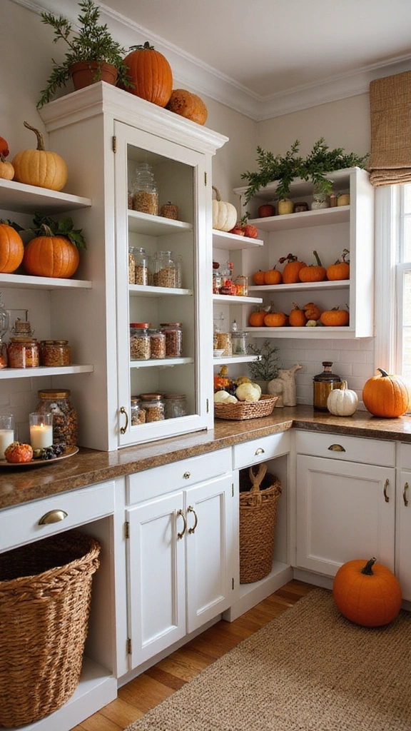 20 Modern Pantry Designs That'll Transform Your Kitchen into a Dream Space! - 20. Seasonal Decor in Pantry Design