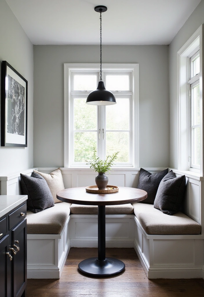 18 Luxurious Black and White Modern Kitchens That Are Worth Every Penny! - 9. Harmonious Breakfast Nooks