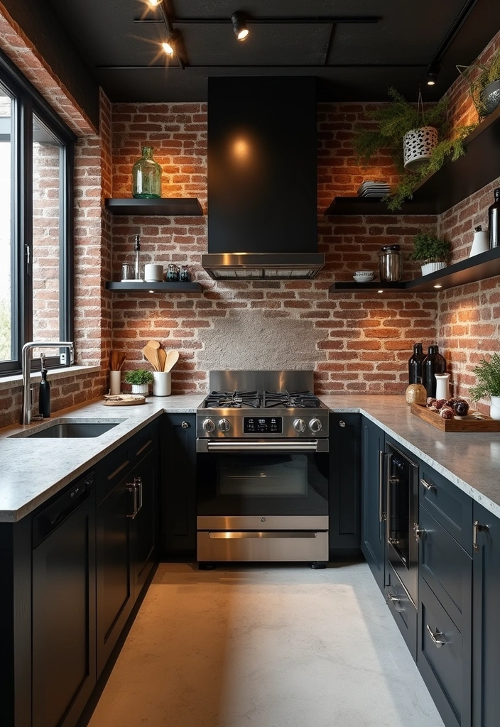 18 Luxurious Black and White Modern Kitchens That Are Worth Every Penny! - 2. Sleek Industrial Chic