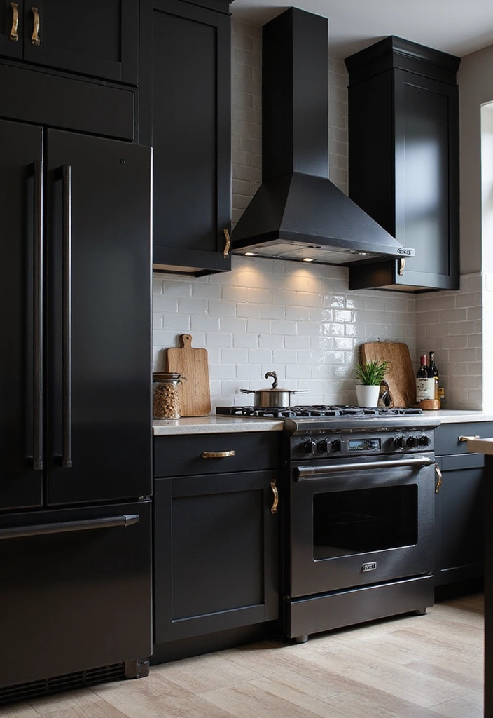 18 Luxurious Black and White Modern Kitchens That Are Worth Every Penny! - 10. High-End Appliances in Black