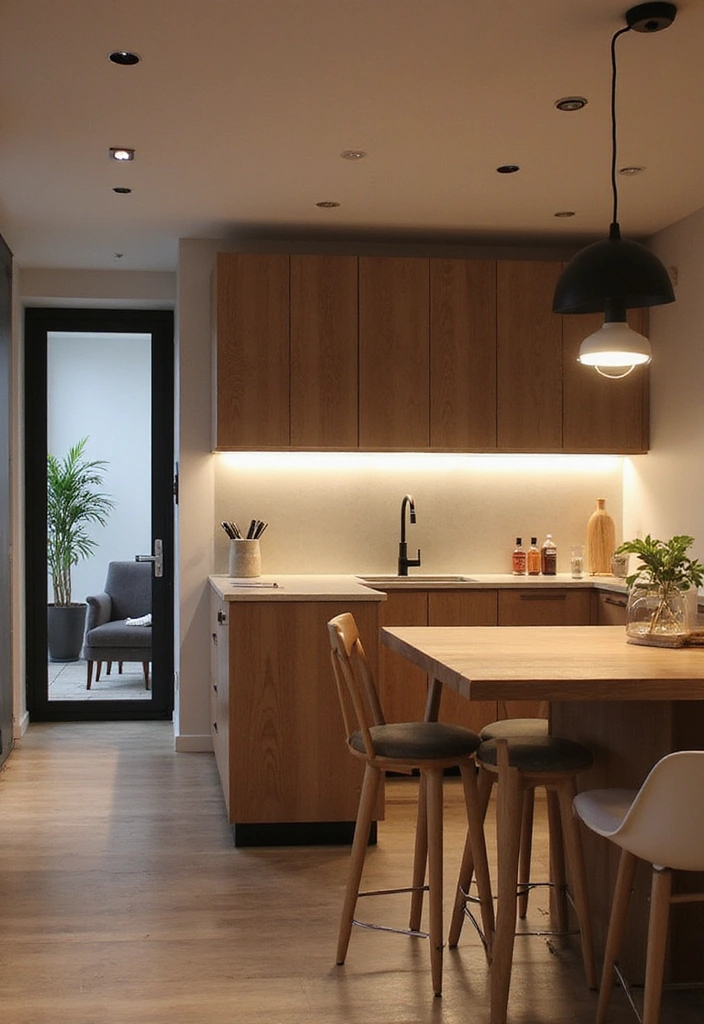 20 Scandinavian Modern Kitchen Ideas That Feel Bright and Airy - 15. Layered Lighting