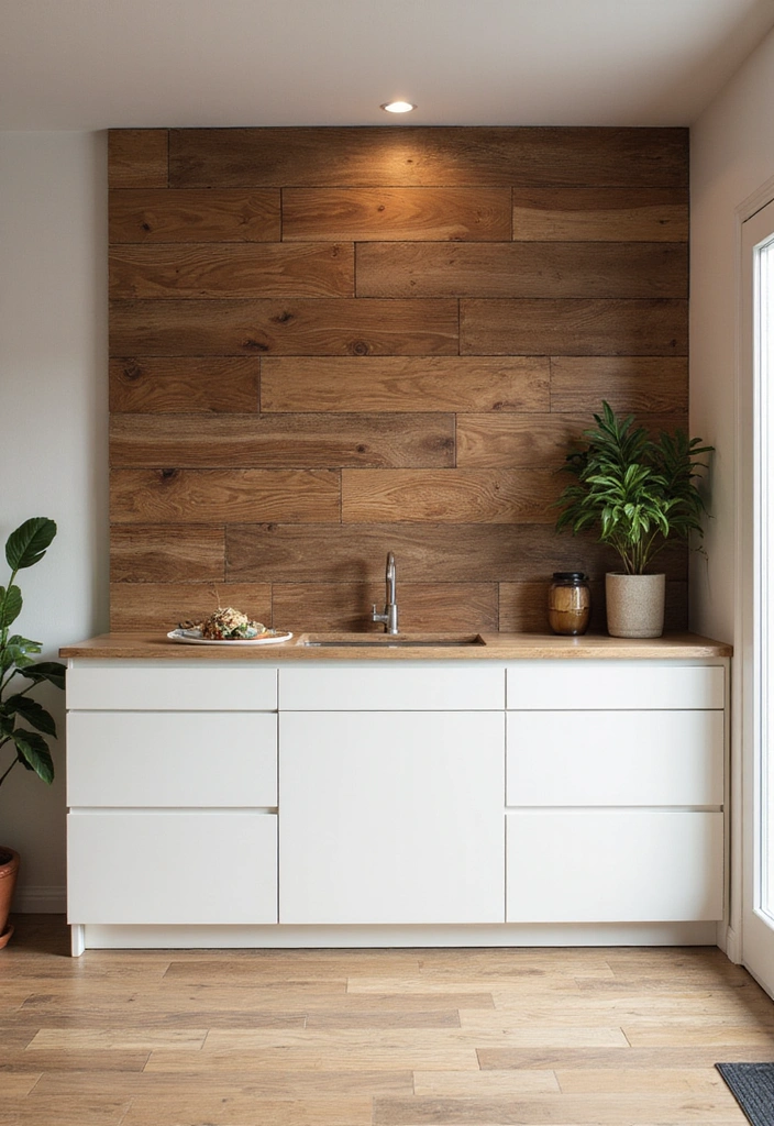 20 Modern Kitchens That Prove Wood Never Goes Out of Style - 16. Wood for Accent Walls
