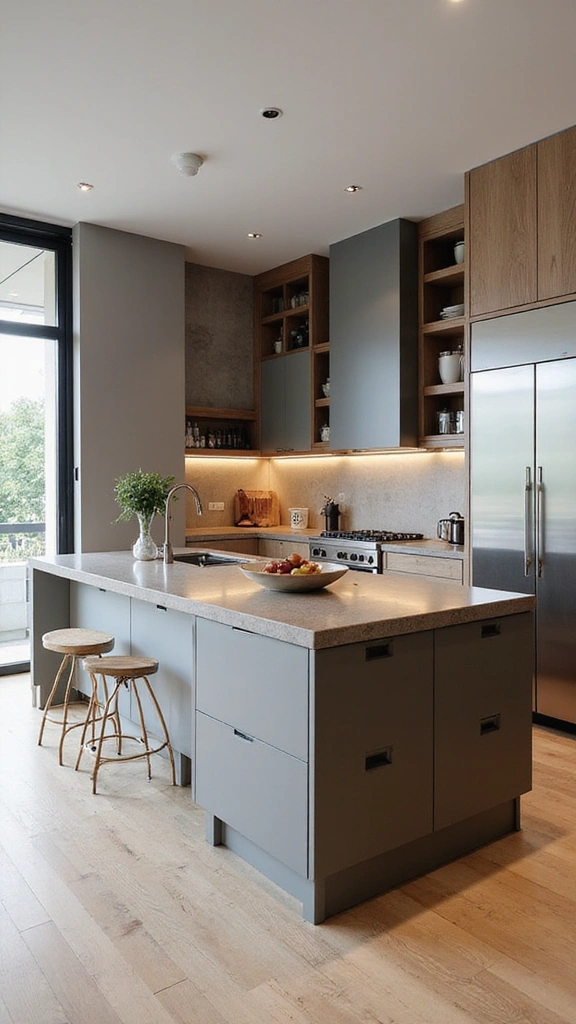 25 Mind-Blowing Compact Kitchen Ideas for Apartments (You Won't Believe #12!) - 1. Multifunctional Islands