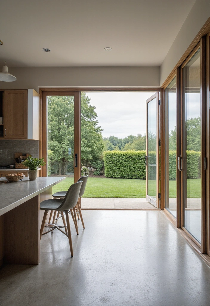 20 Minimal Yet Stunning Modern Kitchen Decor Inspirations - 20. Outdoor-Indoor Flow