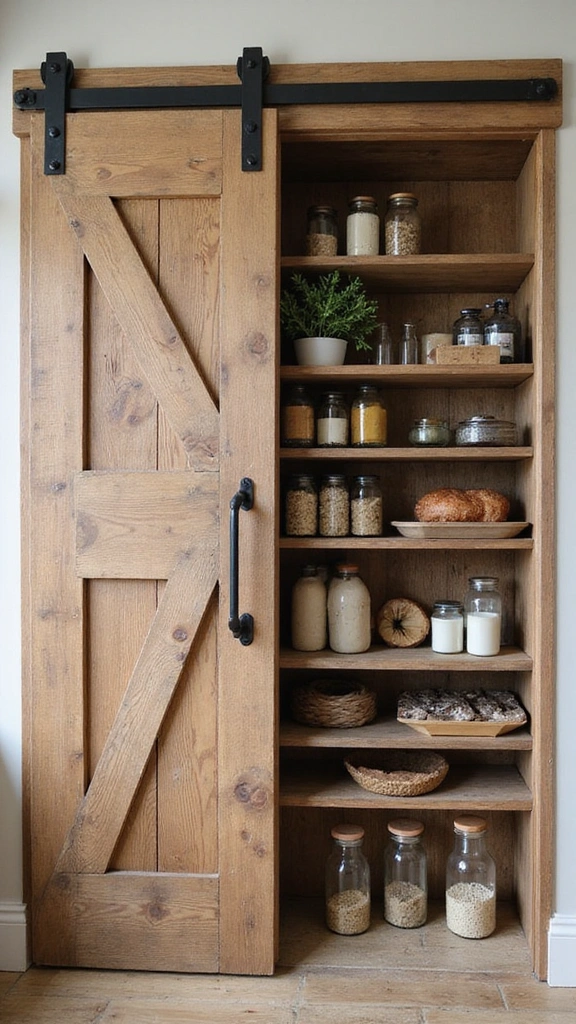 20 Modern Pantry Designs That'll Transform Your Kitchen into a Dream Space! - 3. Rustic Charm with Modern Touches