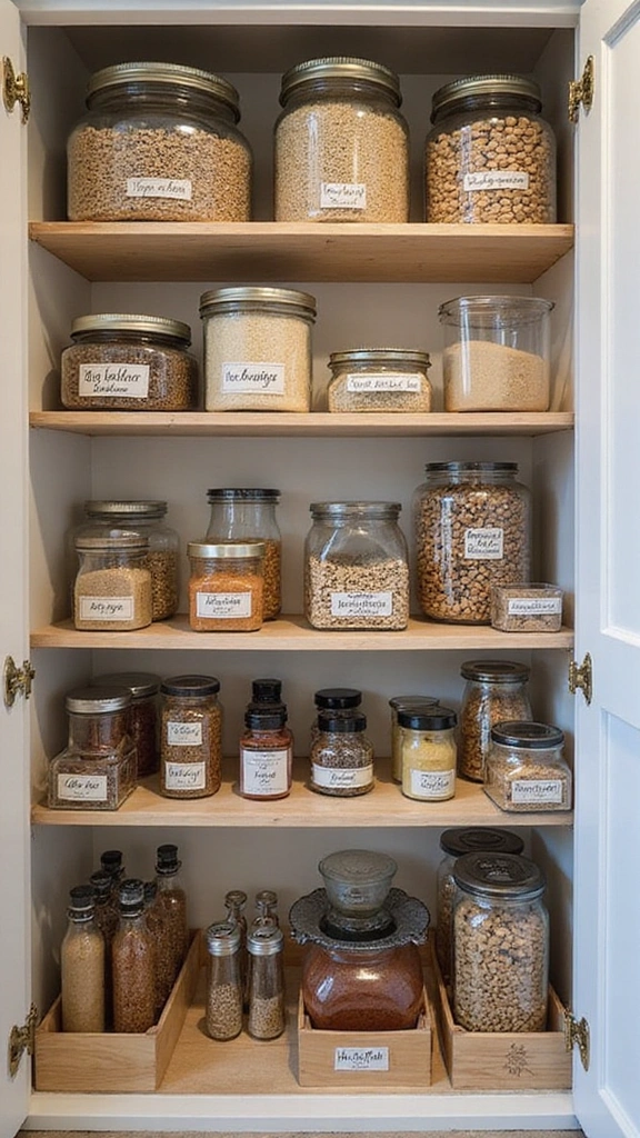 20 Modern Pantry Designs That'll Transform Your Kitchen into a Dream Space! - 14. Labeling Systems that Pop