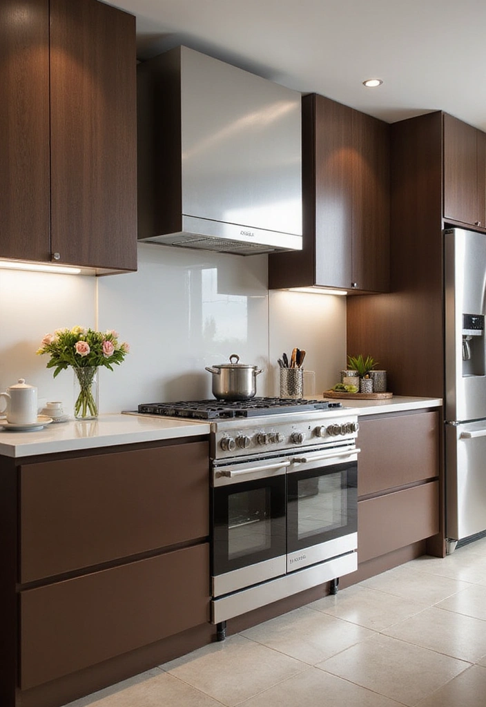 20 Eye-Catching Two-Tone Kitchen Cabinets That'll Inspire Your Next Renovation! - 14. Silver and Chestnut Brown