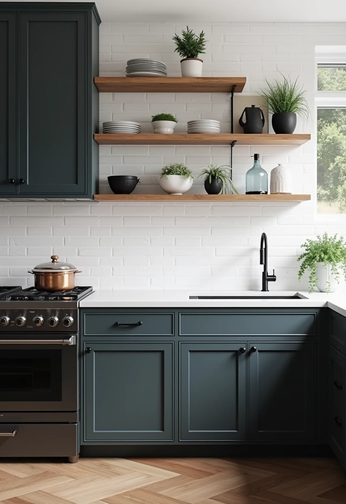 18 Luxurious Black and White Modern Kitchens That Are Worth Every Penny! - 3. Classic Subway Tile Elegance