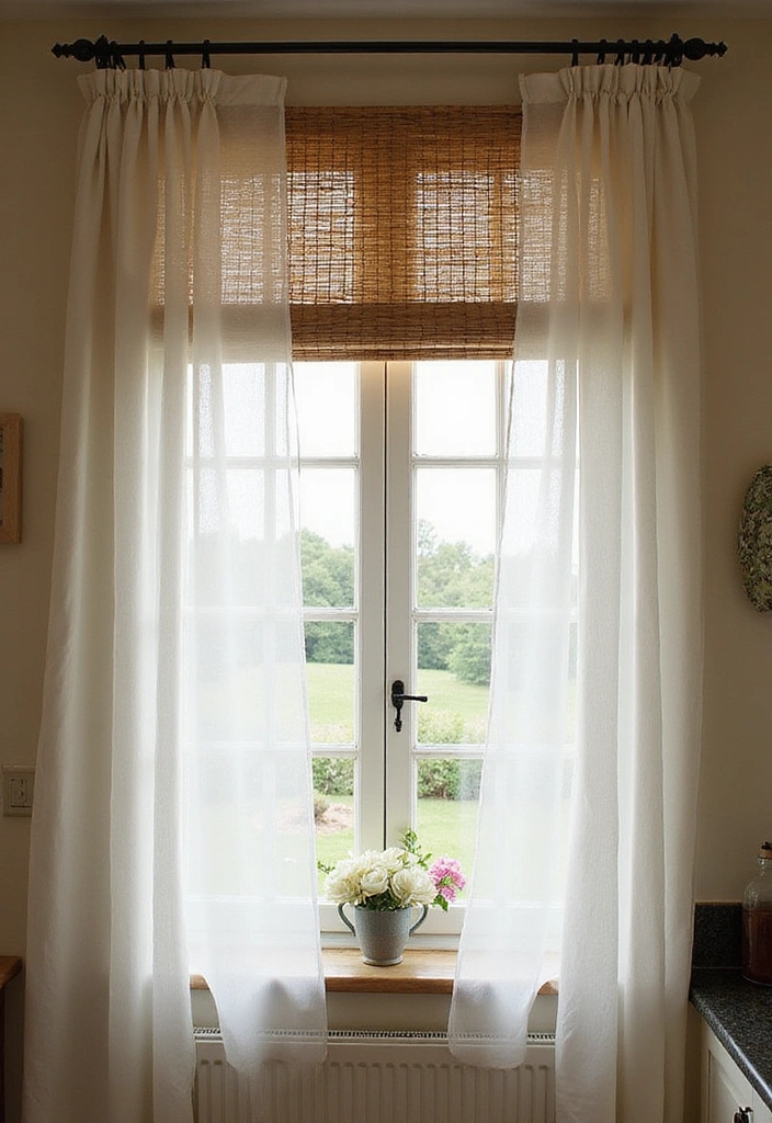 20 Modern Farmhouse Kitchen Ideas That Blend Rustic and Chic - 19. Chic Window Treatments