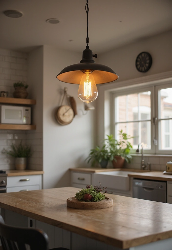 20 Must-See Lighting Ideas for a Bright and Modern Kitchen - 6. Vintage Fixtures for a Timeless Touch