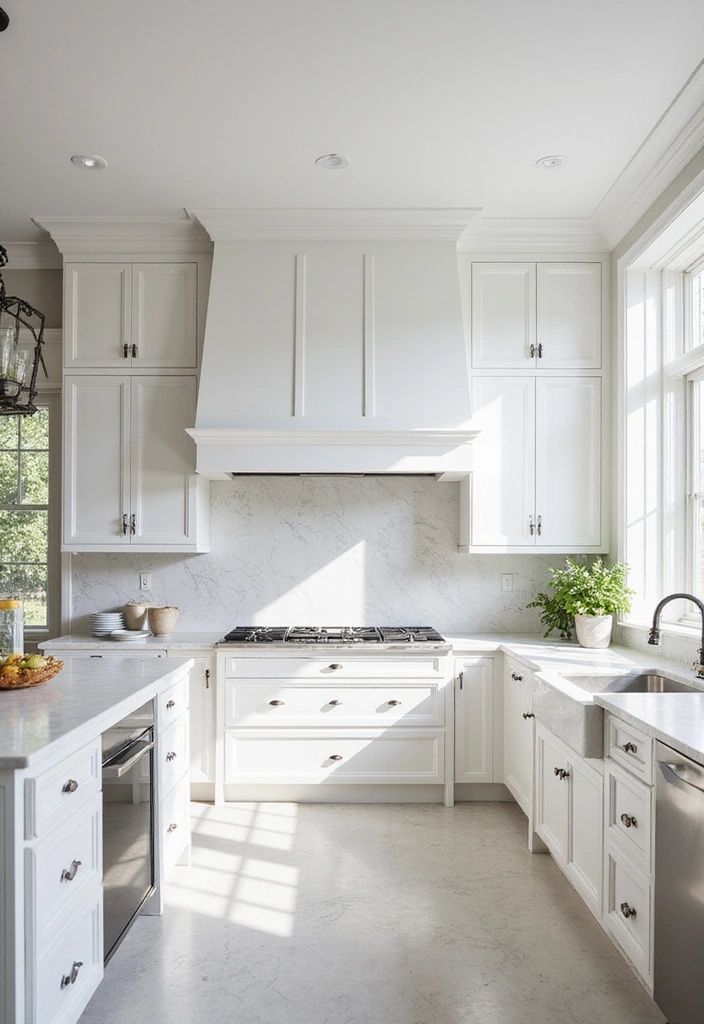 20 Minimal Yet Stunning Modern Kitchen Decor Inspirations - 1. All-White Elegance