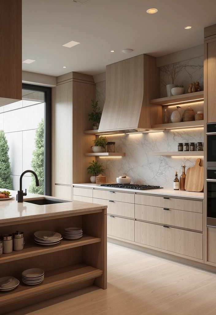 18 Luxurious Black and White Modern Kitchens That Are Worth Every Penny! - 15. Functional Work Zones