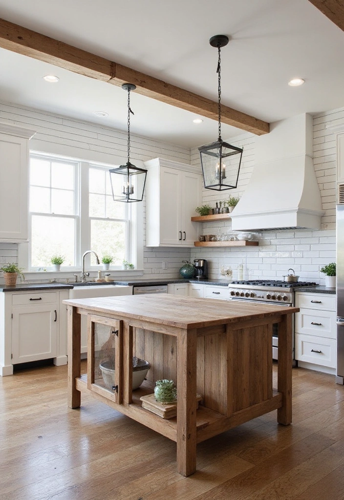 20 Modern Kitchens That Prove Wood Never Goes Out of Style - 7. Modern Farmhouse