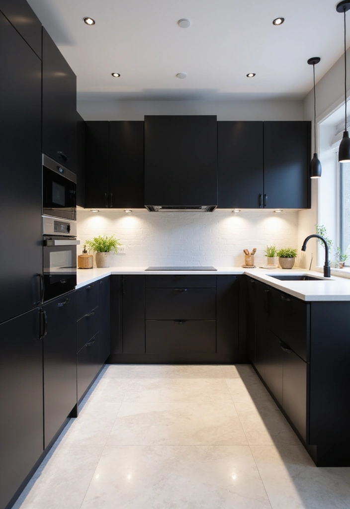 20 Minimal Yet Stunning Modern Kitchen Decor Inspirations - 3. Sleek Black Finishes