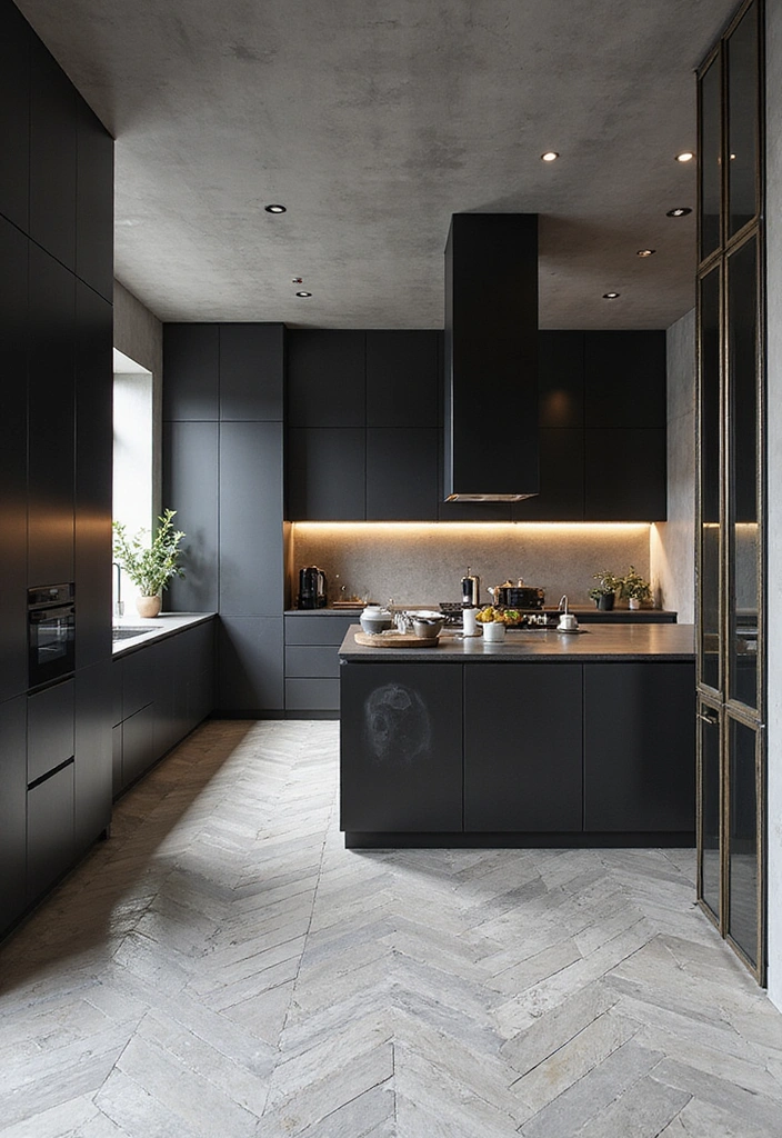 18 Luxurious Black and White Modern Kitchens That Are Worth Every Penny! - 14. Luxurious Flooring Options