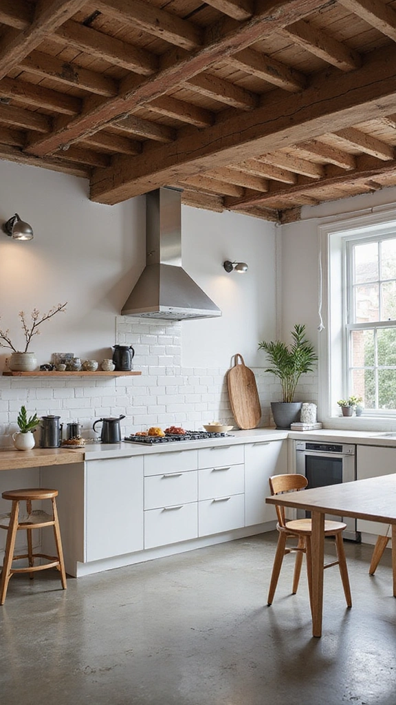 20 White and Wood Kitchen Inspirations That Redefine Modern Living! - 17. Urban Edge