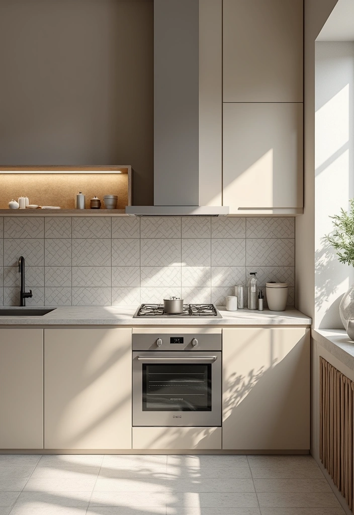 20 Minimal Yet Stunning Modern Kitchen Decor Inspirations - 18. Subtle Patterns