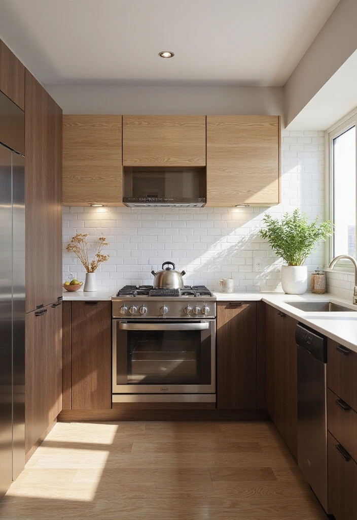 20 Modern Kitchens That Prove Wood Never Goes Out of Style - 9. Two-Tone Wood Cabinets