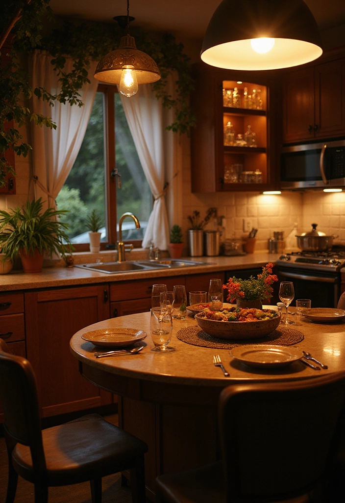 20 Must-See Lighting Ideas for a Bright and Modern Kitchen - 20. Warm Dim Lighting