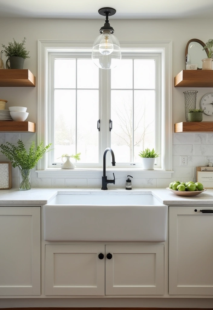 20 Modern Farmhouse Kitchen Ideas That Blend Rustic and Chic - 2. Farmhouse Sink with a Chic Twist