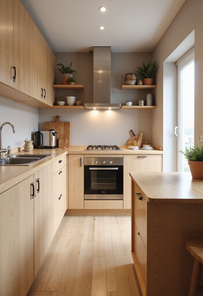 20 Modern Kitchens That Prove Wood Never Goes Out of Style - 10. Wood in Small Spaces
