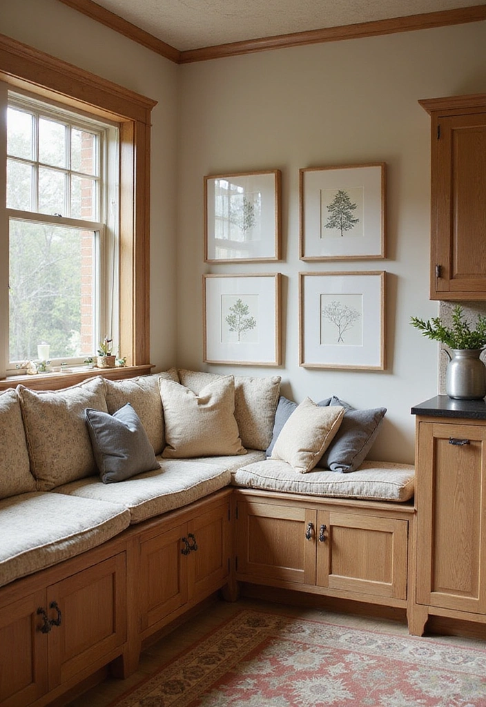 20 Modern Farmhouse Kitchen Ideas That Blend Rustic and Chic - 9. Cozy Nooks with Built-In Seating