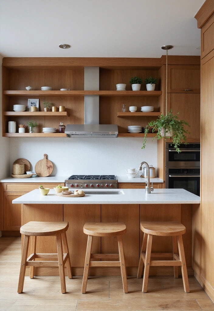 20 Minimal Yet Stunning Modern Kitchen Decor Inspirations - 2. Warm Wood Accents