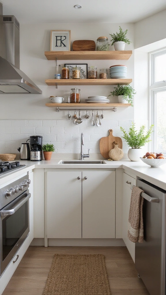 25 Mind-Blowing Compact Kitchen Ideas for Apartments (You Won't Believe #12!) - 19. Double-Duty Décor