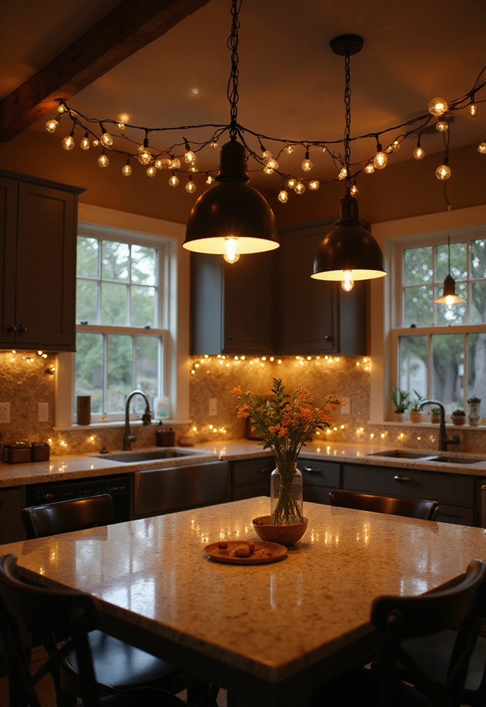 18 Grandmacore Kitchen Decor Tips That’ll Turn Your Space Into a Warm Hug! - 6. Use Soft Lighting
