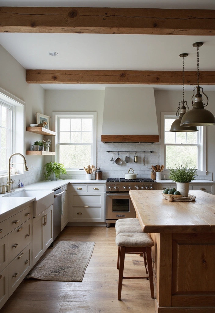 20 Stunning Modern Kitchen Layouts for Open Concept Living: Discover the Best Flow! - 2. Rustic Charm with a Modern Twist