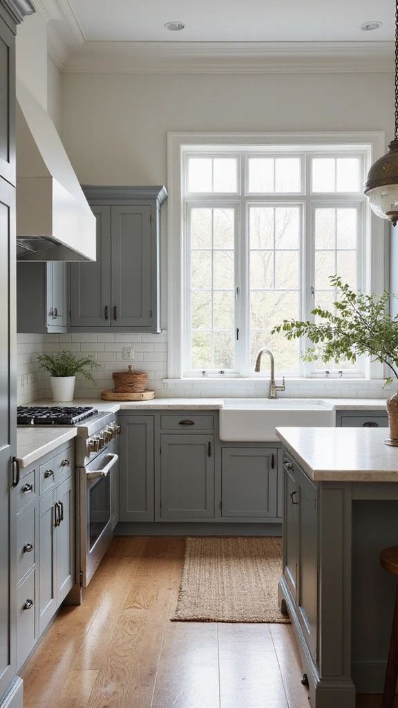 20 Modern Grey and Wood Kitchen Inspirations That Will Leave You Speechless! - 17. Transitional Grey and Wood Kitchen Design