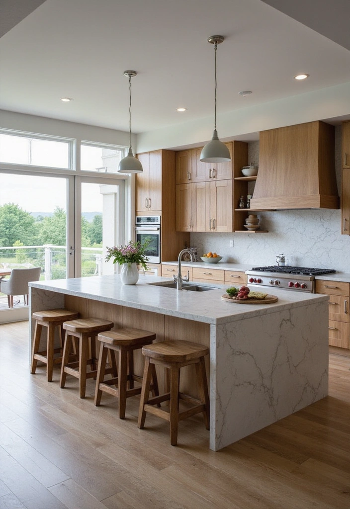 20 Stunning Modern Kitchen Layouts for Open Concept Living: Discover the Best Flow! - 6. Kitchen Islands: The Social Hub