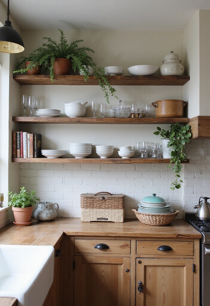 18 Grandmacore Kitchen Decor Tips That’ll Turn Your Space Into a Warm Hug! - 15. Utilize Open Shelving