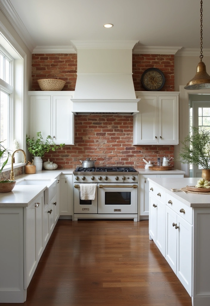 20 Farmhouse Kitchen Brick Backsplash Ideas That'll Make You Say 'Wow!' - 14. Textured Brick Backsplash