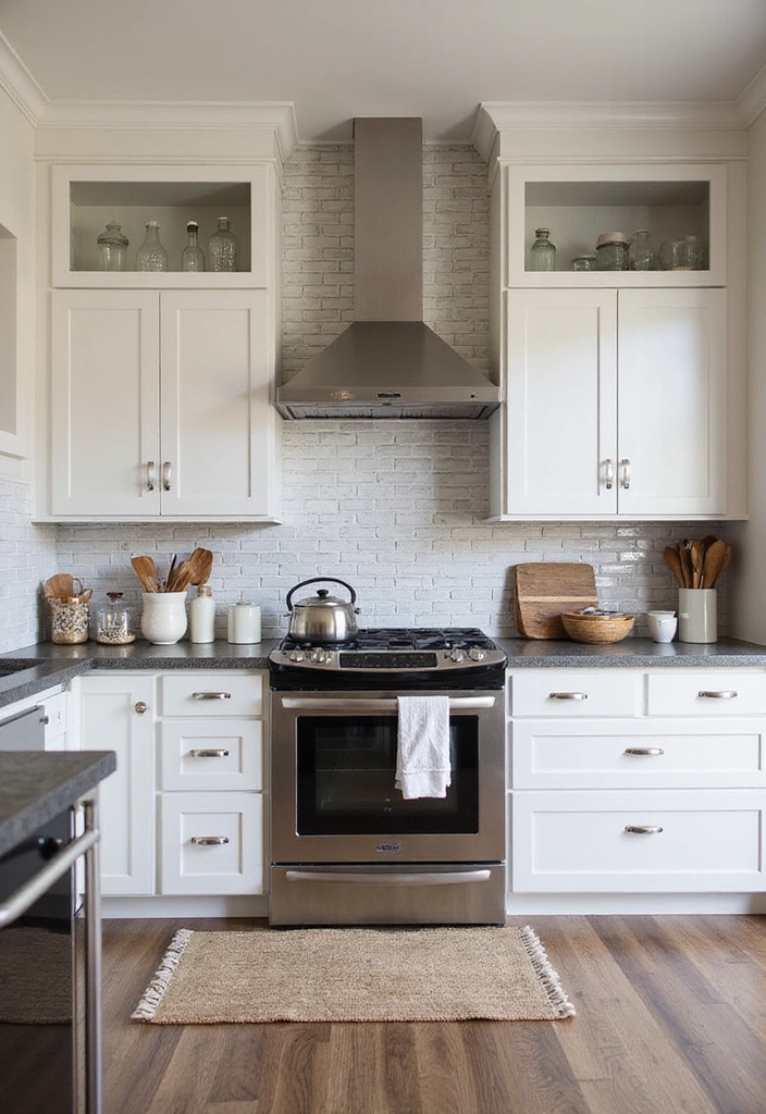 20 Farmhouse Kitchen Brick Backsplash Ideas That'll Make You Say 'Wow!' - 12. Vertical Brick Layout